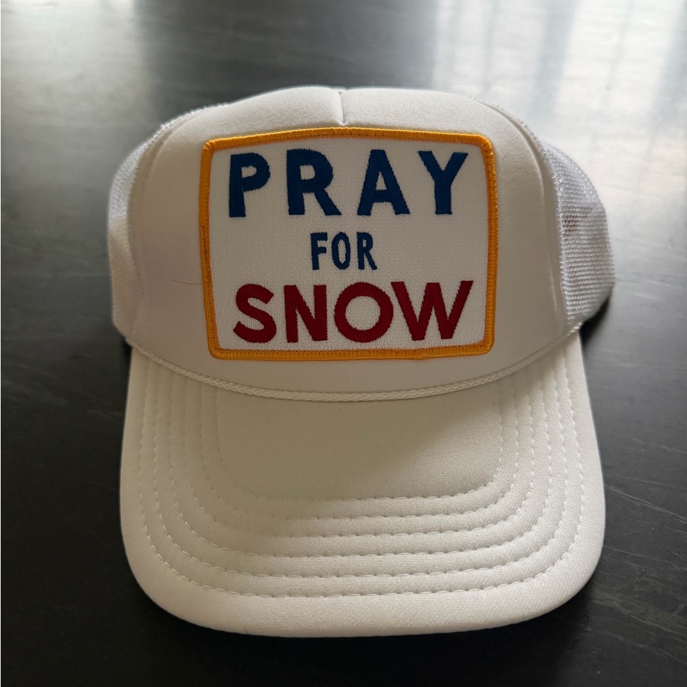 Aviator Nation “Pray for Snow" White Trucker Hat